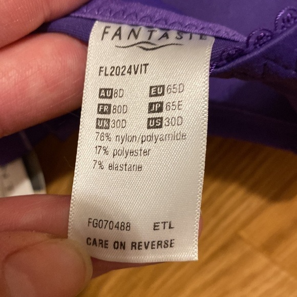 Fantasie Violet Rebecca Full Cup Underwire  Spacer Molded Bra (Size 30D) (NWT) - Picture 6 of 9